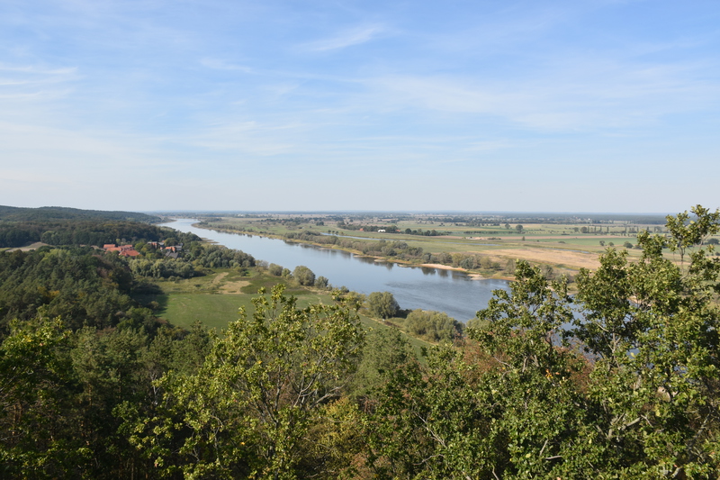View from lookout tower Kniepenberg on the Elbe